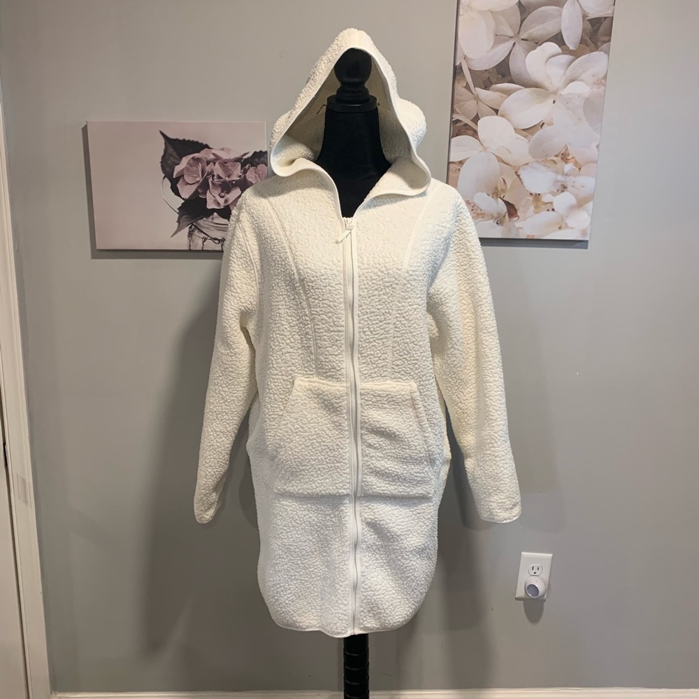 DSG white hooded Sherpa